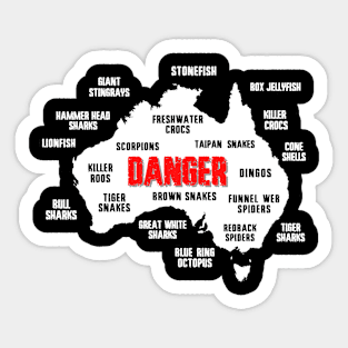 Dangerous Australian Animals Sticker